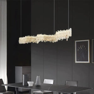 Cervine Rock Crystal Linear Chandelier - Zonesus