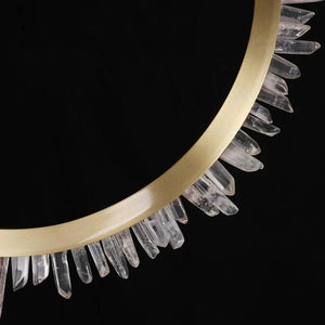 Cervine Modern Rock Crystal Ring Round Chandelier Cluster - Zonesus