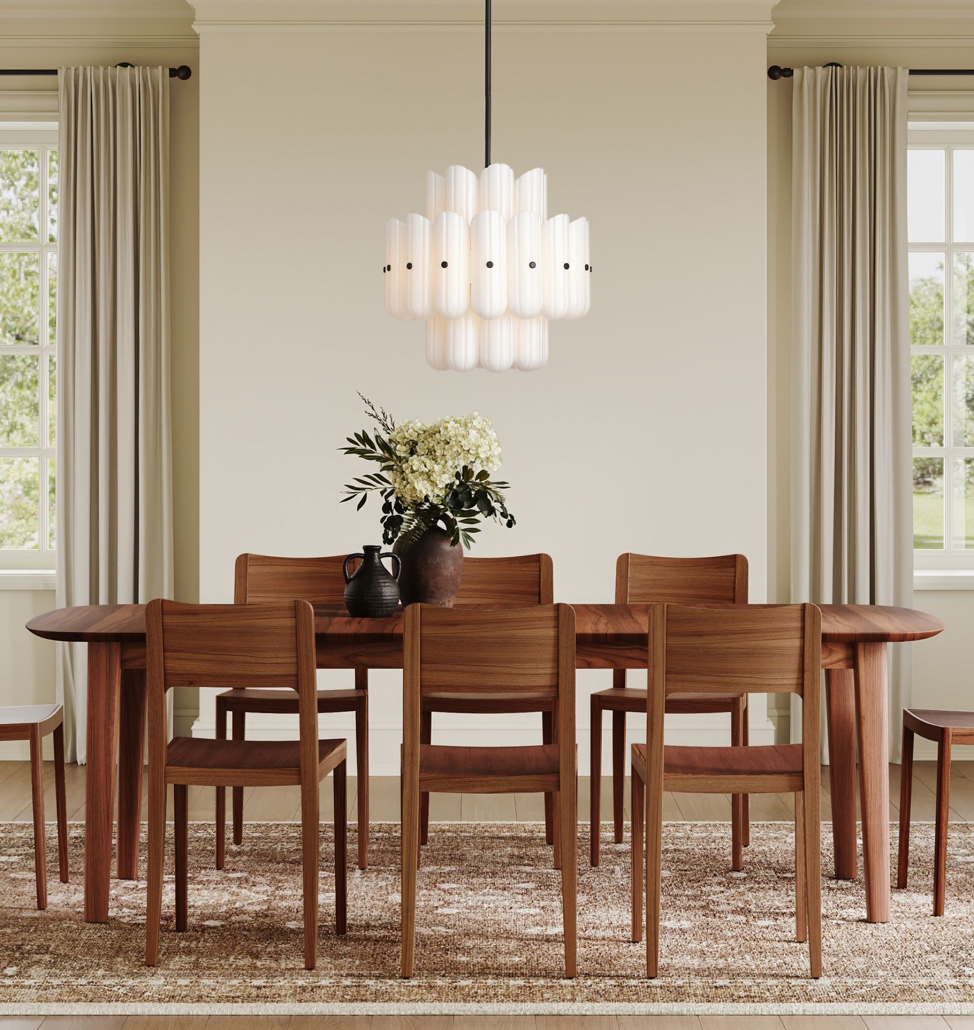 Lorna LED Double Tier Chandelier 25" 35" 46" - Zonesus