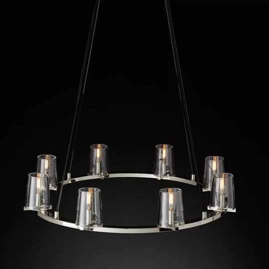 Pauillyc Clear Glass Round Chandelier 36" 48" 60" - Zonesus