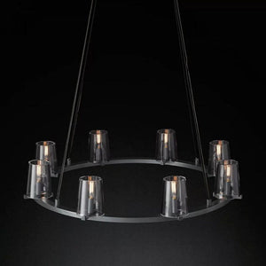 Pauillyc Clear Glass Round Chandelier 36" 48" 60" - Zonesus