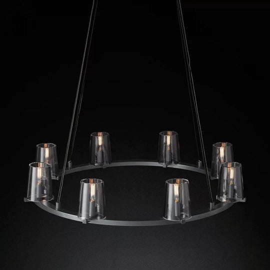 Pauillyc Clear Glass Round Chandelier 36" 48" 60" - Zonesus