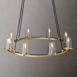Pauillyc Clear Glass Round Chandelier 36" 48" 60" - Zonesus