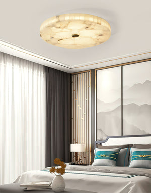 Round Mosaic Alabaster Ceiling Lamp - Zonesus