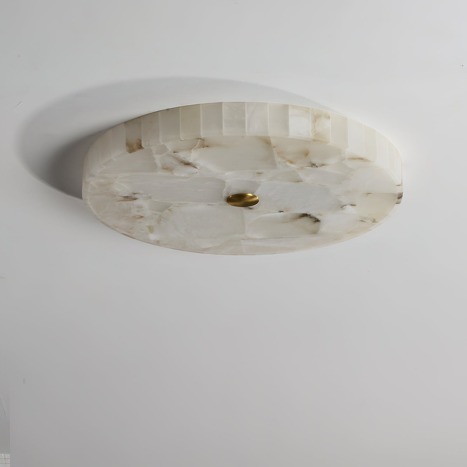 Round Mosaic Alabaster Ceiling Lamp - Zonesus