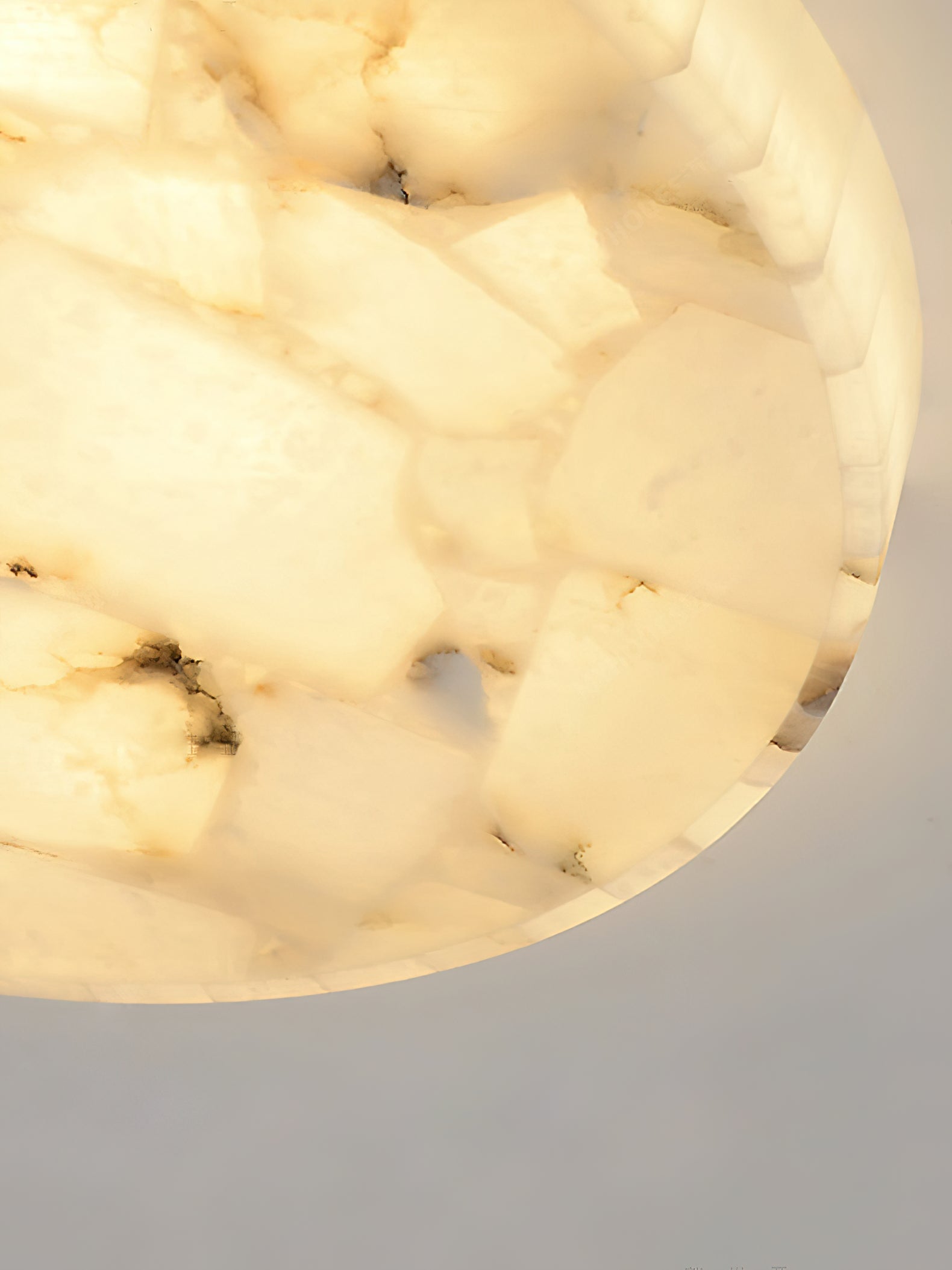 Round Mosaic Alabaster Ceiling Lamp - Zonesus
