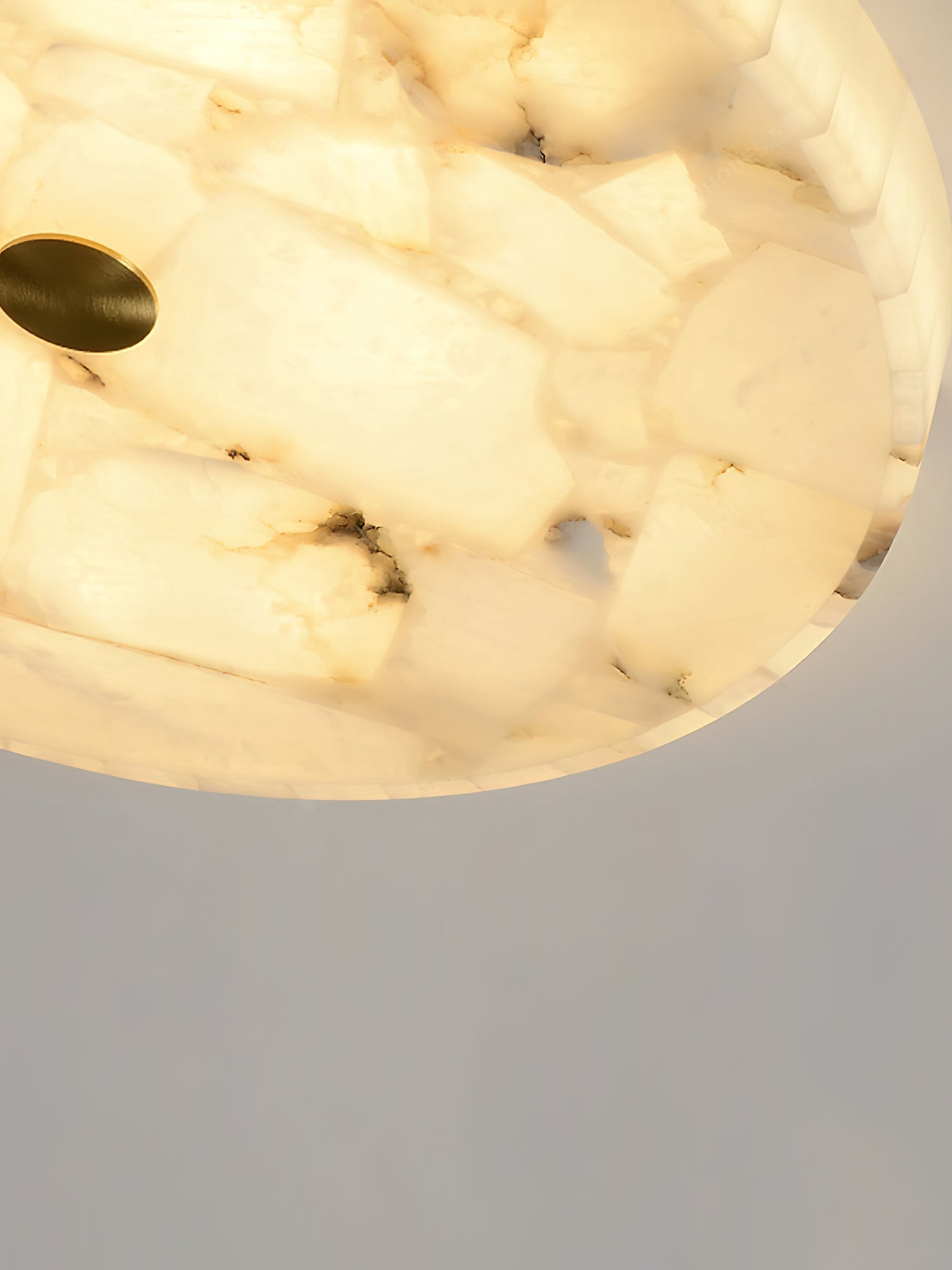 Round Mosaic Alabaster Ceiling Lamp - Zonesus