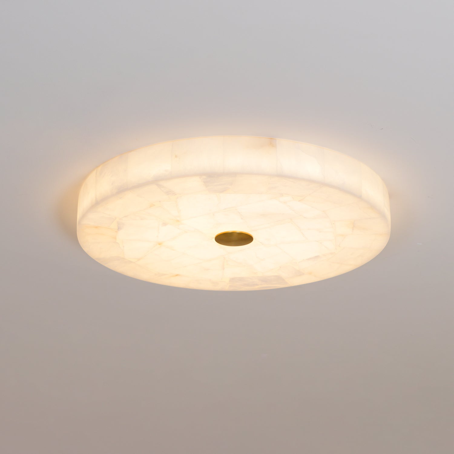 Round Mosaic Alabaster Ceiling Lamp - Zonesus