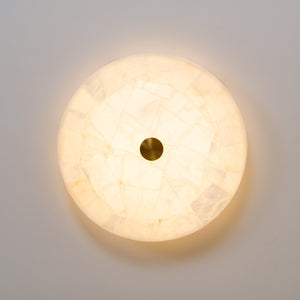 Round Mosaic Alabaster Ceiling Lamp - Zonesus