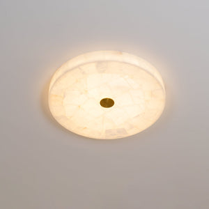 Round Mosaic Alabaster Ceiling Lamp - Zonesus