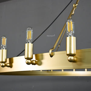 Caminon Vintage Filament Round Chandelier 71" - Zonesus
