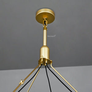 Caminon Vintage Filament Round Chandelier 71" - Zonesus