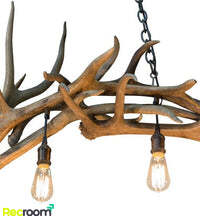 69" Long Antlers Elk 8 Light Oblong Chandelier - Zonesus