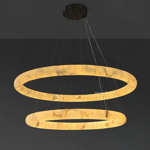 Rivager Lisse Two-Tiered Round Chandelier 61" - Zonesus