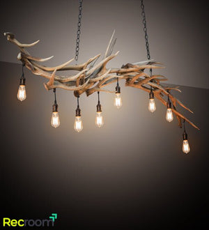 69" Long Antlers Elk 8 Light Oblong Chandelier - Zonesus