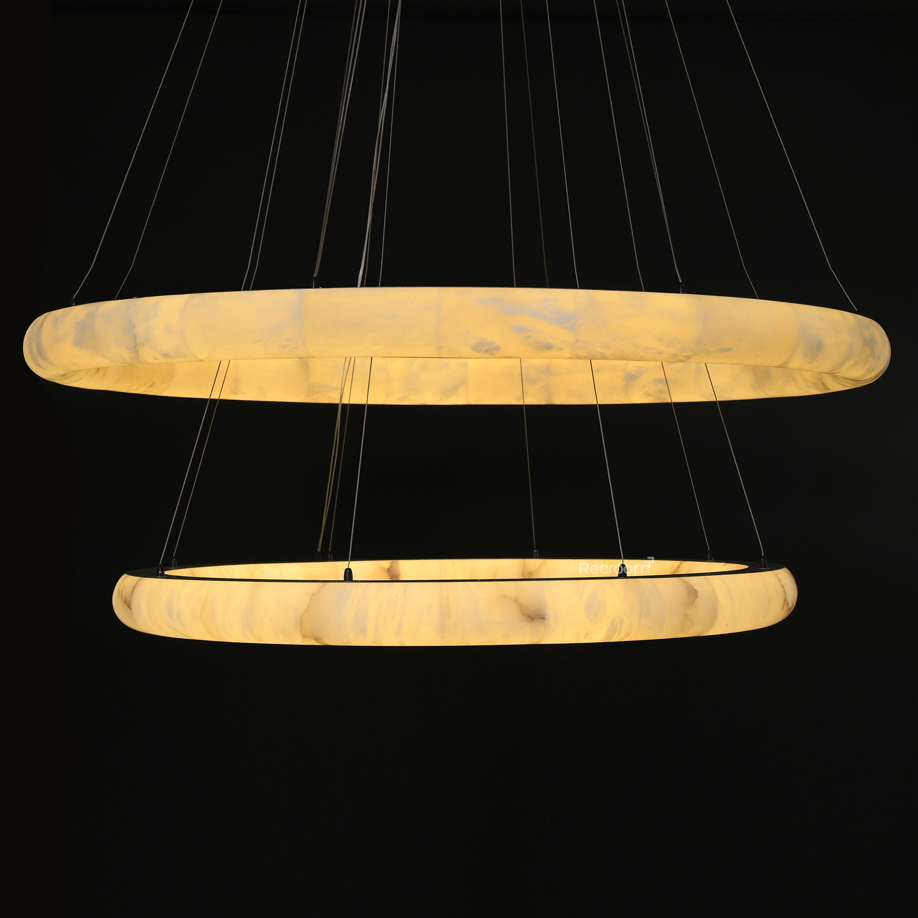 Rivager Lisse Two-Tiered Round Chandelier 61" - Zonesus