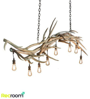 69" Long Antlers Elk 8 Light Oblong Chandelier - Zonesus
