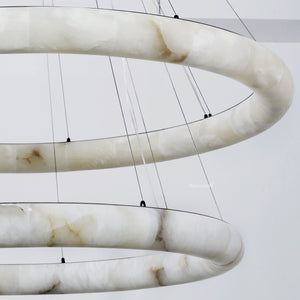 Rivager Lisse Two-Tiered Round Chandelier 61" - Zonesus