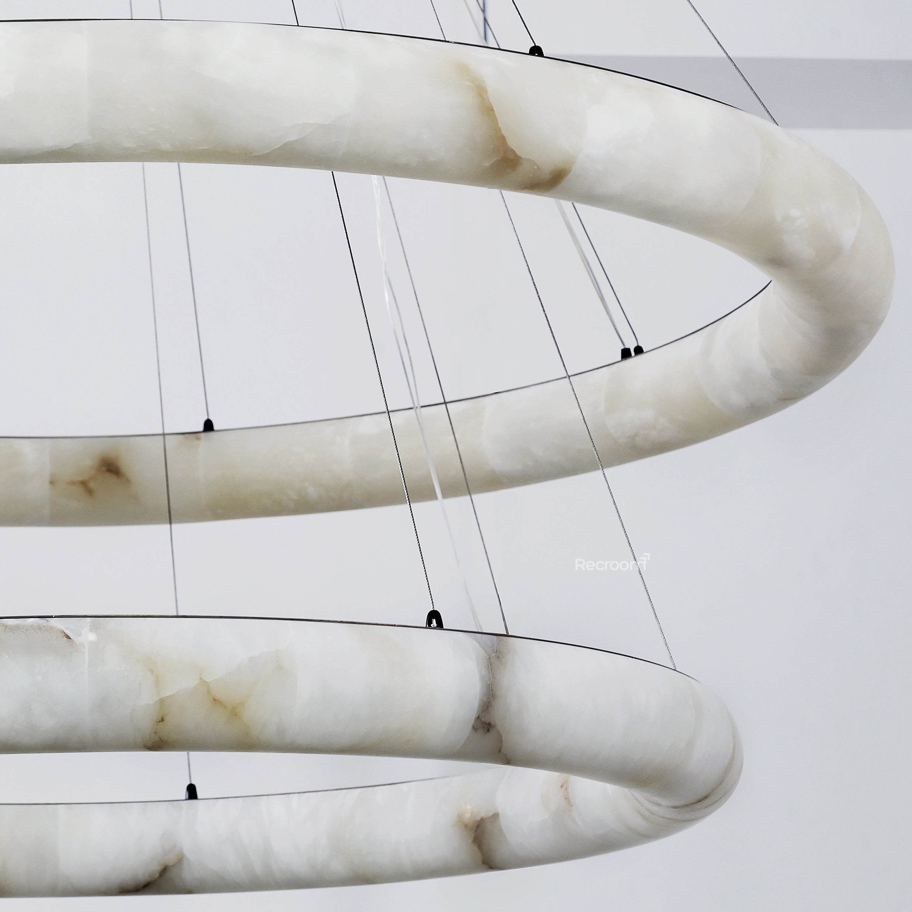 Rivager Lisse Two-Tiered Round Chandelier 61" - Zonesus