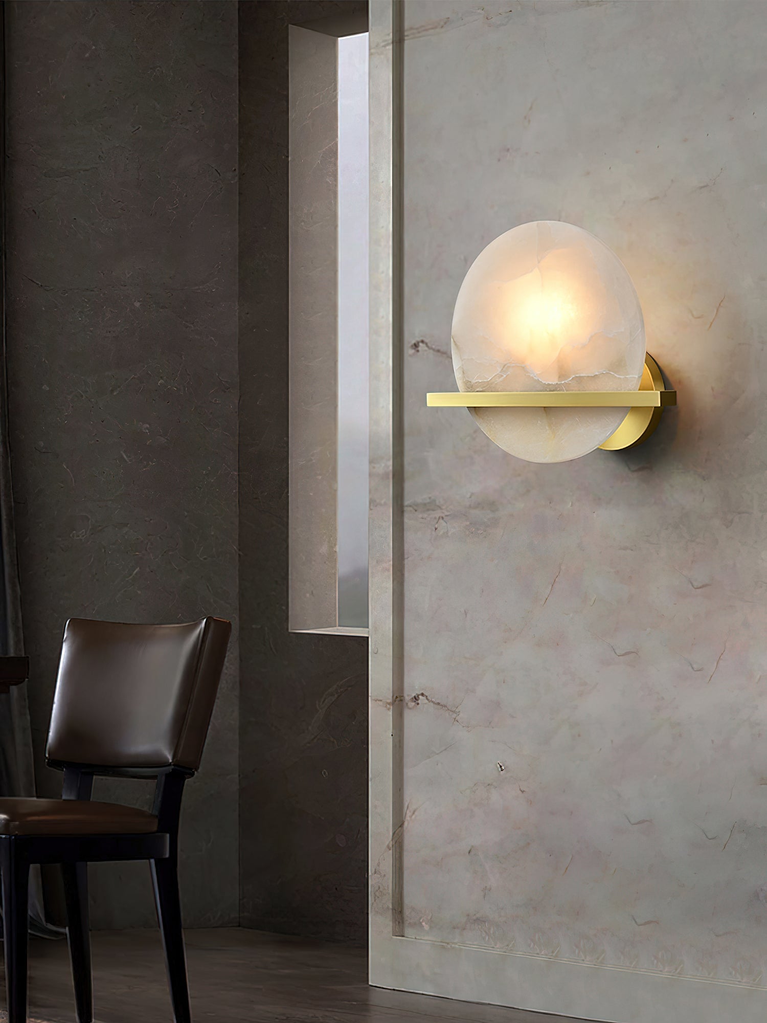 Savion Alabaster Wall Lamp - Zonesus