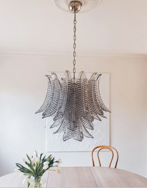 Murano Chandelier – 36 glass leaves – Smoked - Zonesus