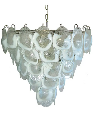 Murano Chandelier – 50 Lattimo glass – Transparent - Zonesus
