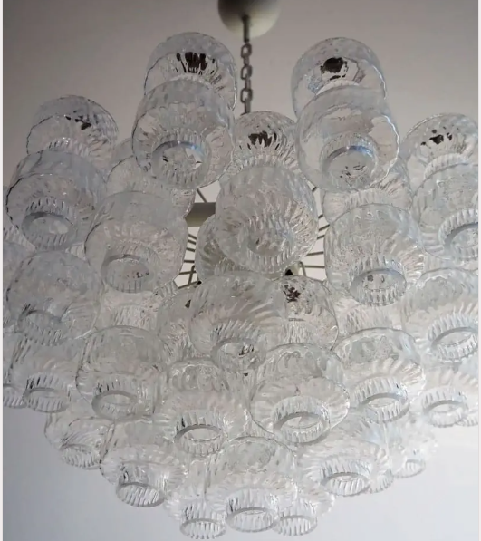 Murano Chandelier – 37 glasses- Transparent - Zonesus