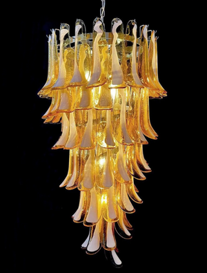 Murano Chandelier – 83 petals – Caramel - Zonesus