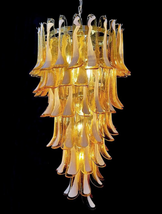 Murano Chandelier – 83 petals – Caramel - Zonesus