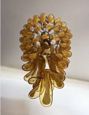 Murano Chandelier – 83 petals – Caramel - Zonesus