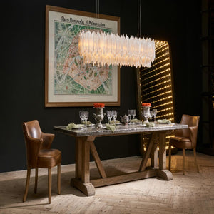 Shahida Selenite Rectangular Chandelier - Zonesus