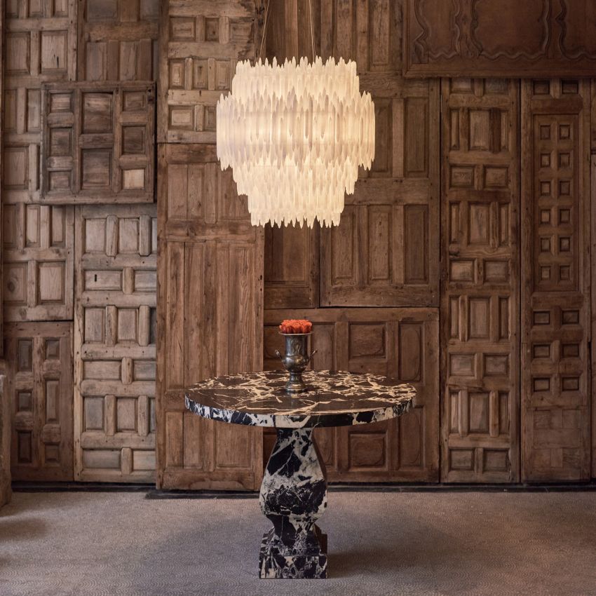 Shahida Selenite Round Chandelier - Zonesus
