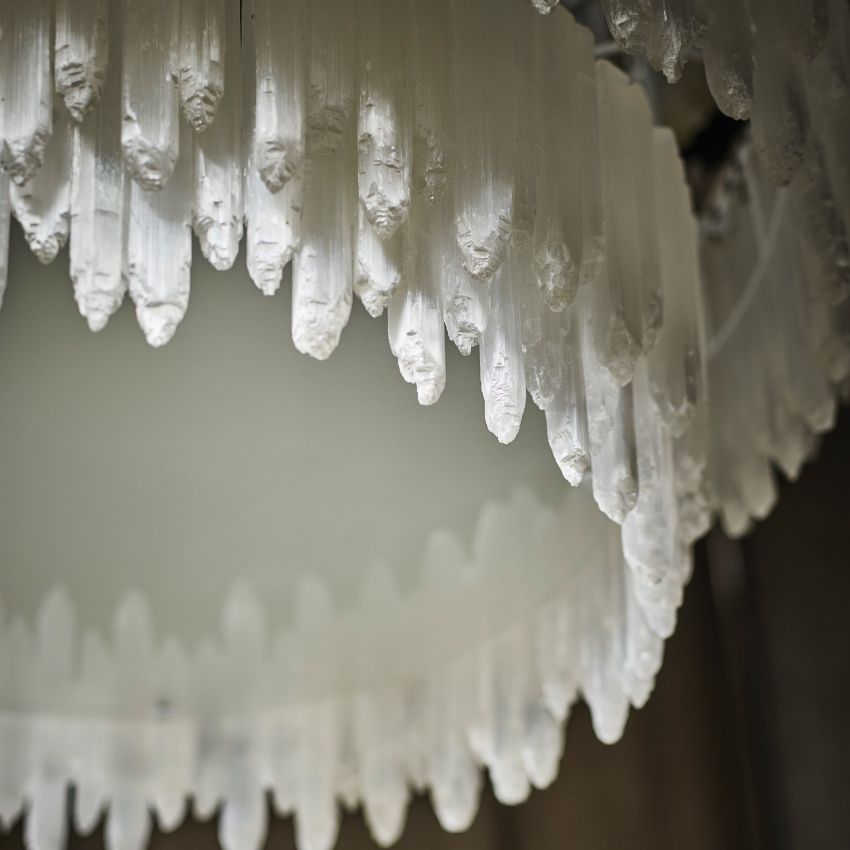 Shahida Selenite Round Chandelier - Zonesus