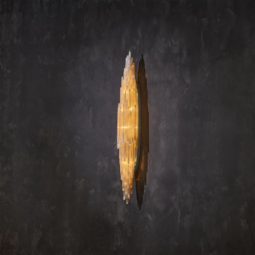Shahida Selenite Wall Sconce - Zonesus