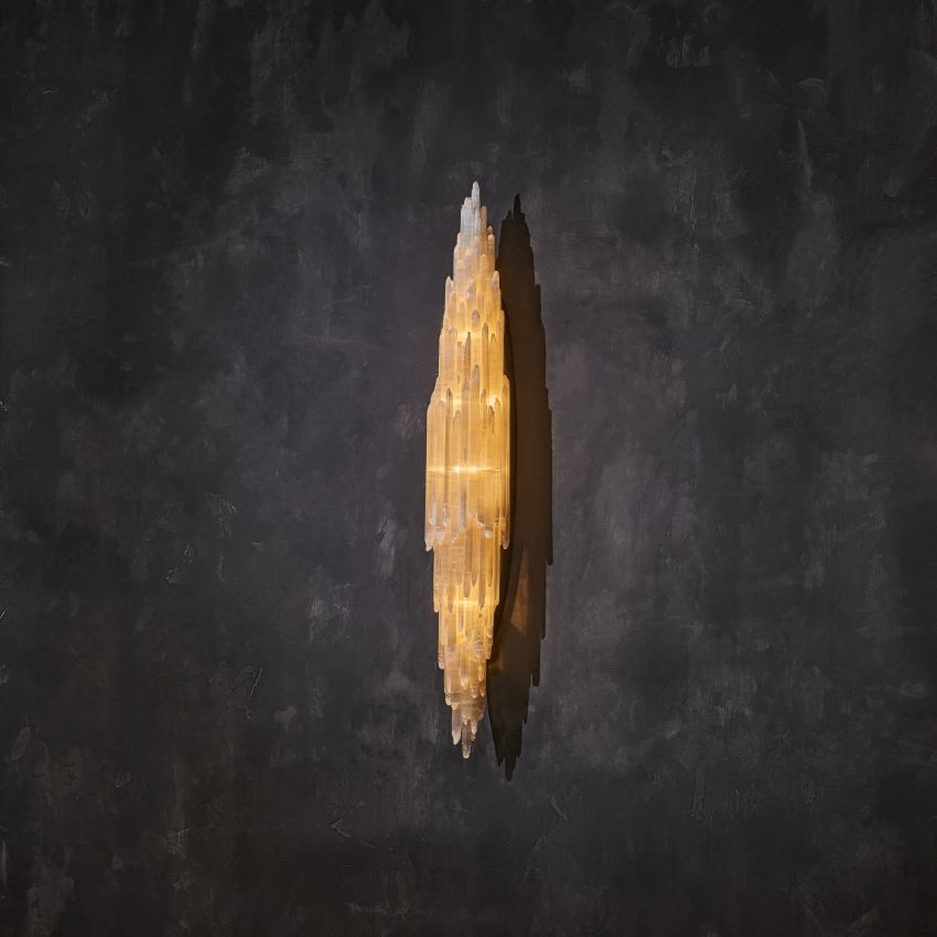 Shahida Selenite Wall Sconce - Zonesus