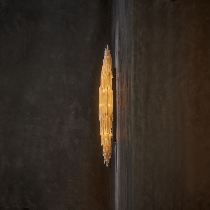 Shahida Selenite Wall Sconce - Zonesus