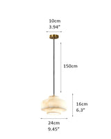 Vintage Simple White Natural Alabaster Dimming Pendant lamp for Home decor