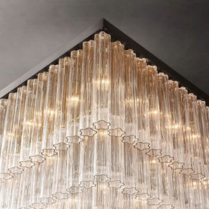 Cielloie Three Tier Square Chandelier 45" - Zonesus