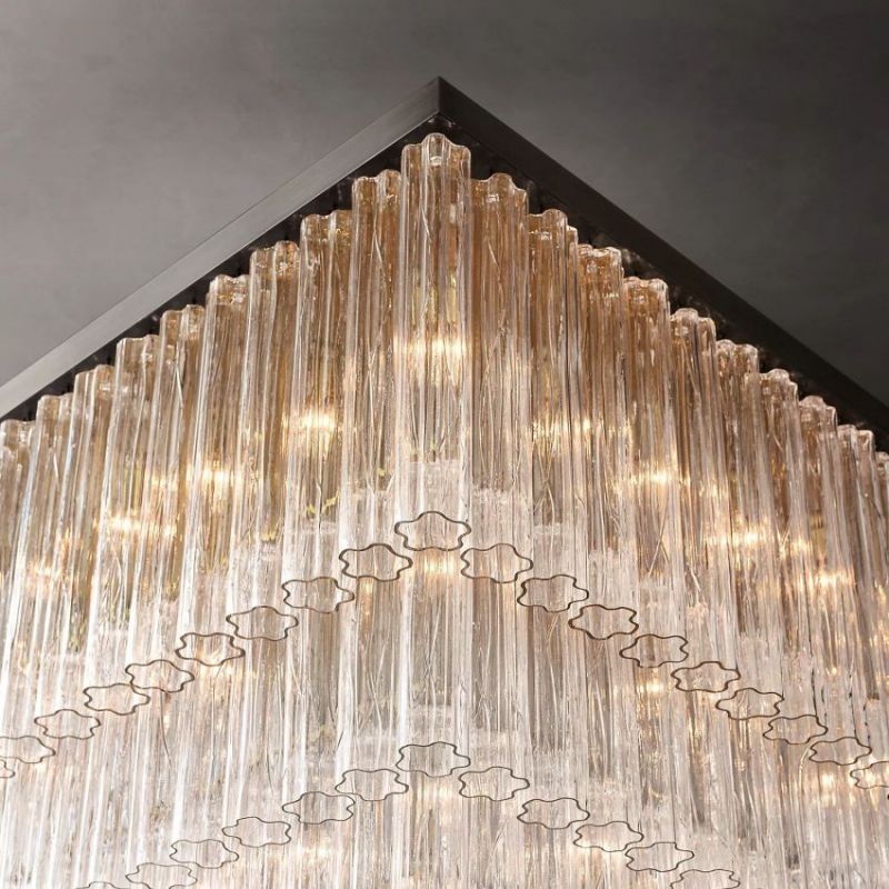 Cielloie Three Tier Square Chandelier 45" - Zonesus
