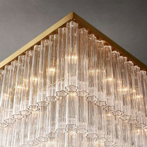 Cielloie Three Tier Square Chandelier 45" - Zonesus