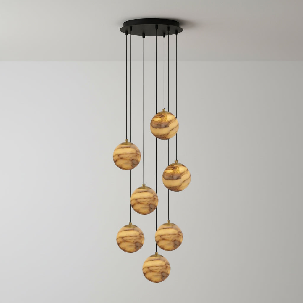 Sultana Alabaster Cluster Chandelier - Zonesus