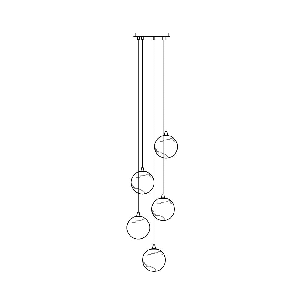 Sultana Alabaster Cluster Chandelier - Zonesus