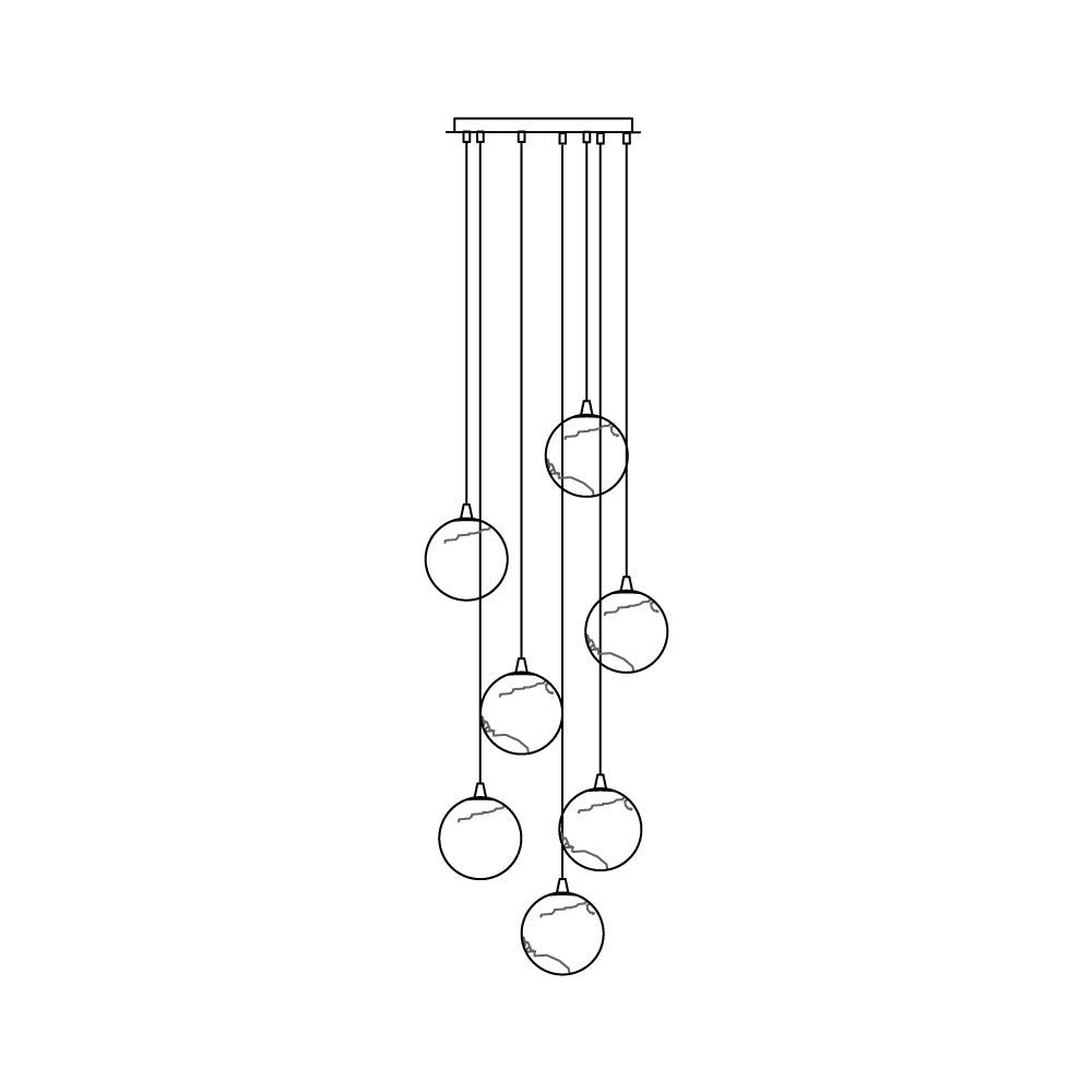 Sultana Alabaster Cluster Chandelier - Zonesus