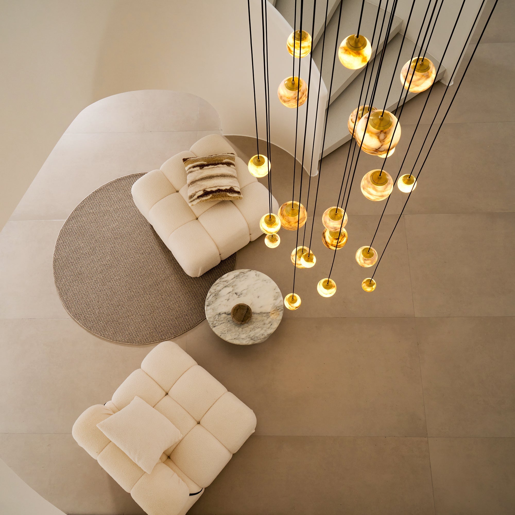 Sultana Alabaster Cluster Chandelier - Zonesus