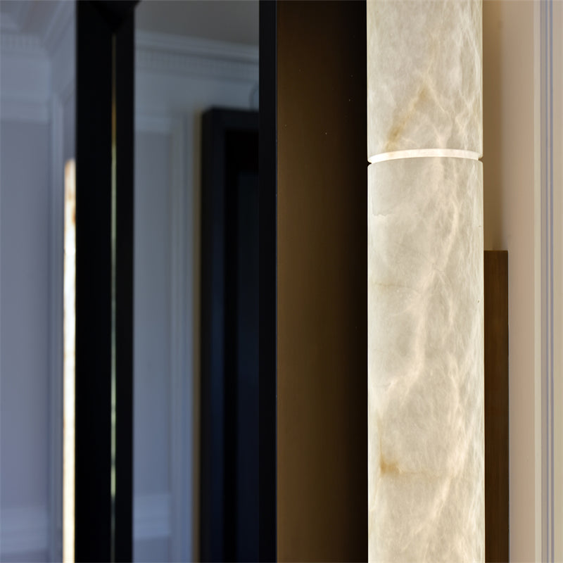 Charlene Marble Long wall sconce 46"H - Zonesus