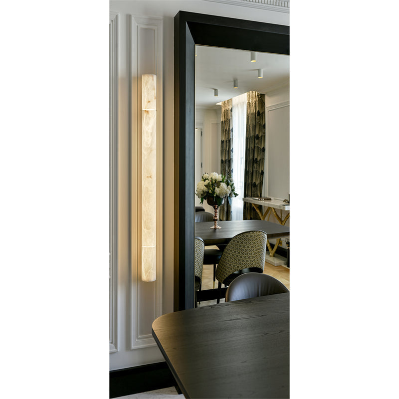 Charlene Marble Long wall sconce 46"H - Zonesus