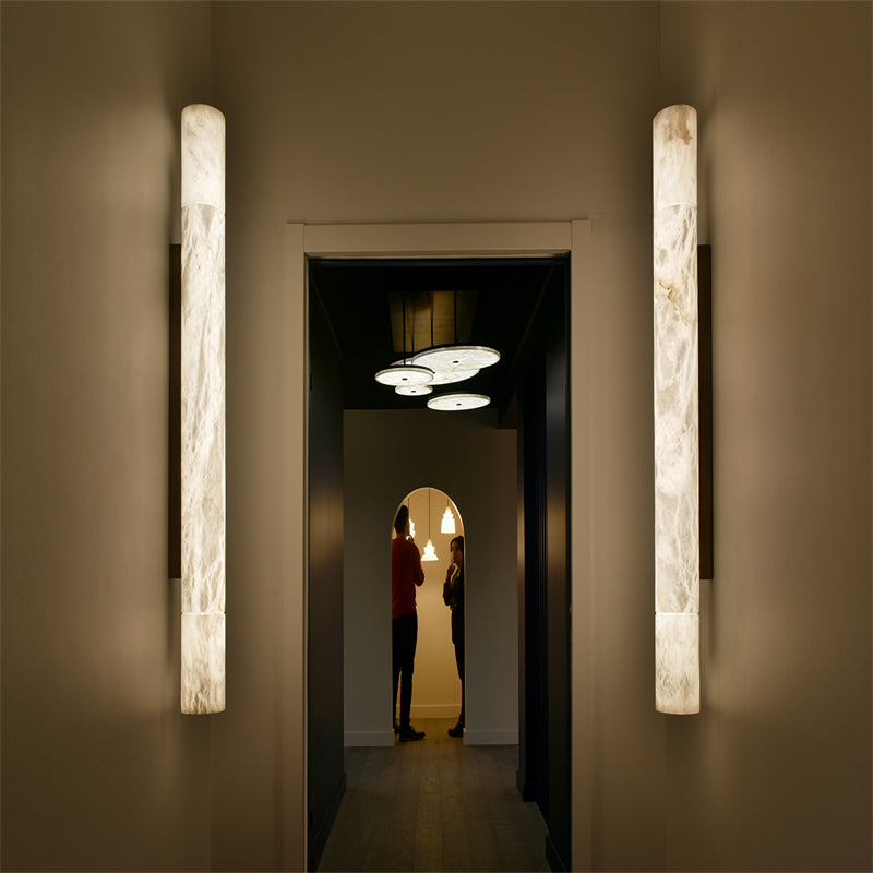 Charlene Marble Long wall sconce 46"H - Zonesus
