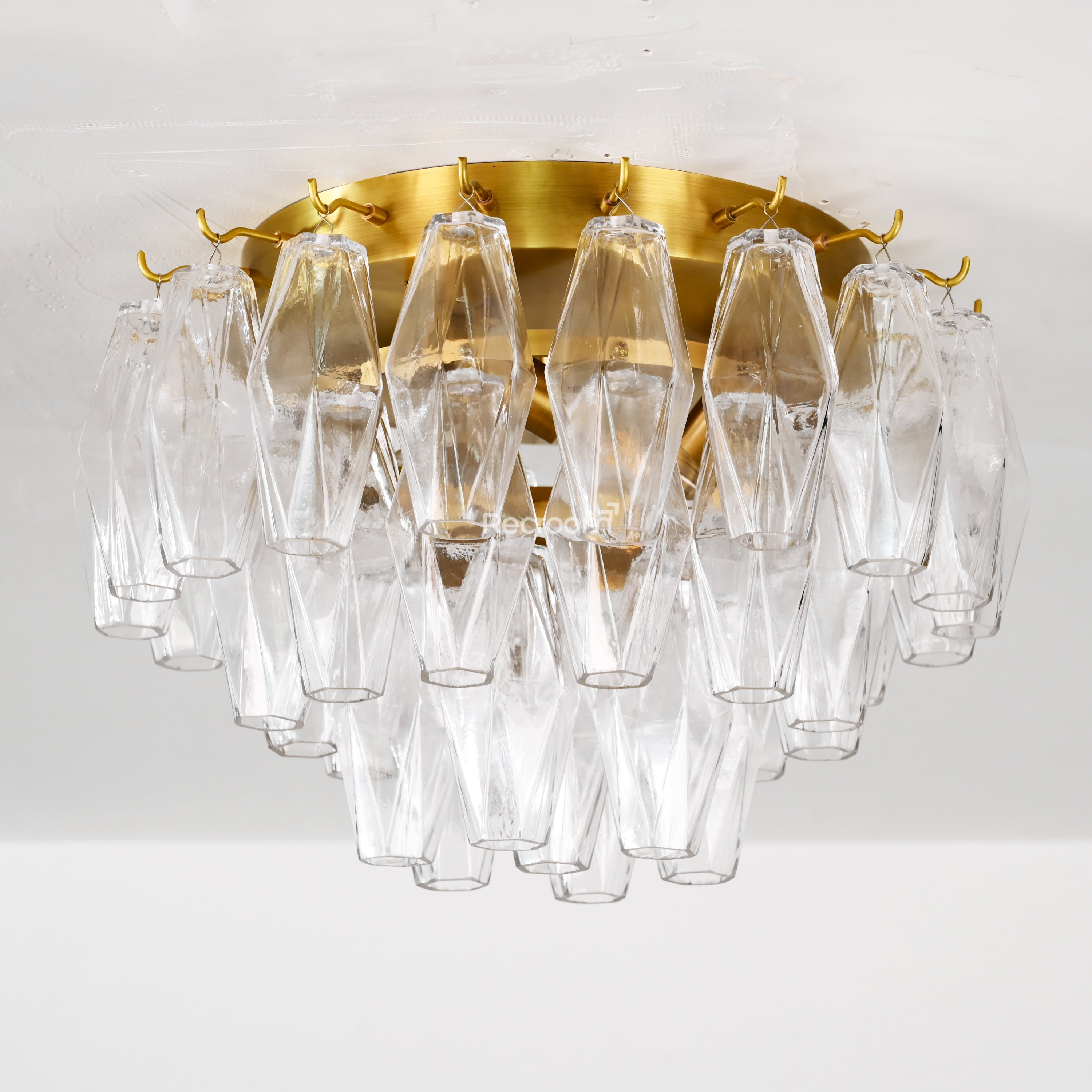 Chia Glass Round Flush Mount 17" - Zonesus