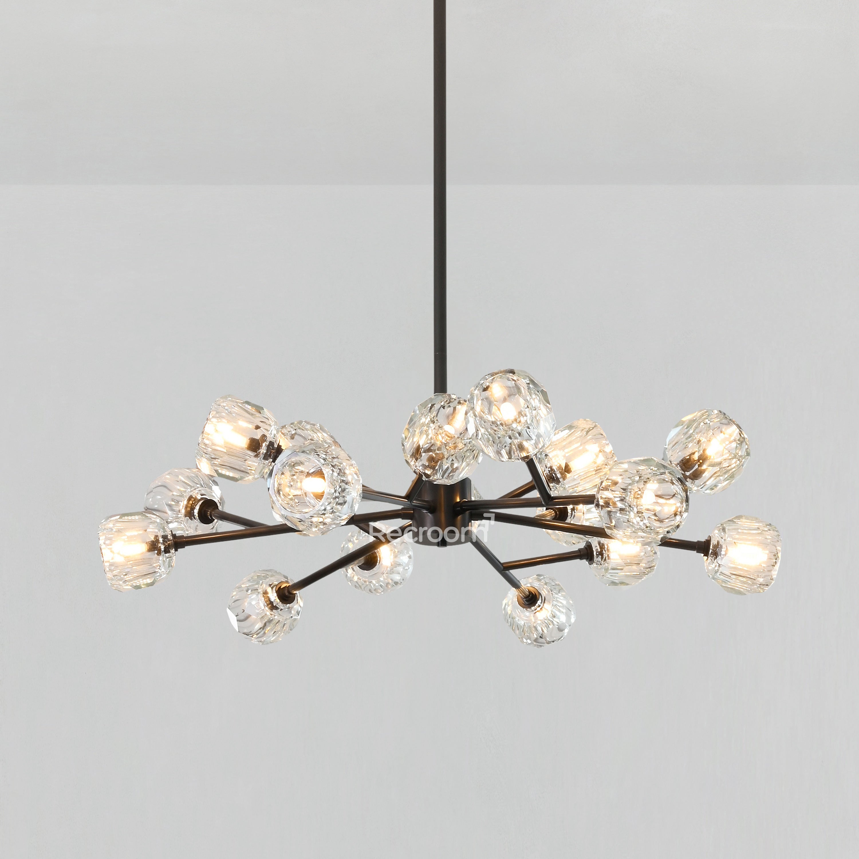 Boulew Crystal Glass Round Chandelier 36" - Zonesus