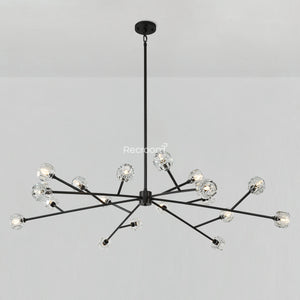Boulew Crystal Glass Round Chandelier 72" - Zonesus